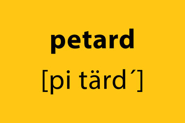 Definition petard Hoist by